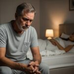 Erektilná dysfunkcia po päťdesiatke: Prečo prichádza a ako sa dá riešiť Zrelý muž v strednom veku premýšľa o erektilnej dysfunkcii po päťdesiatke