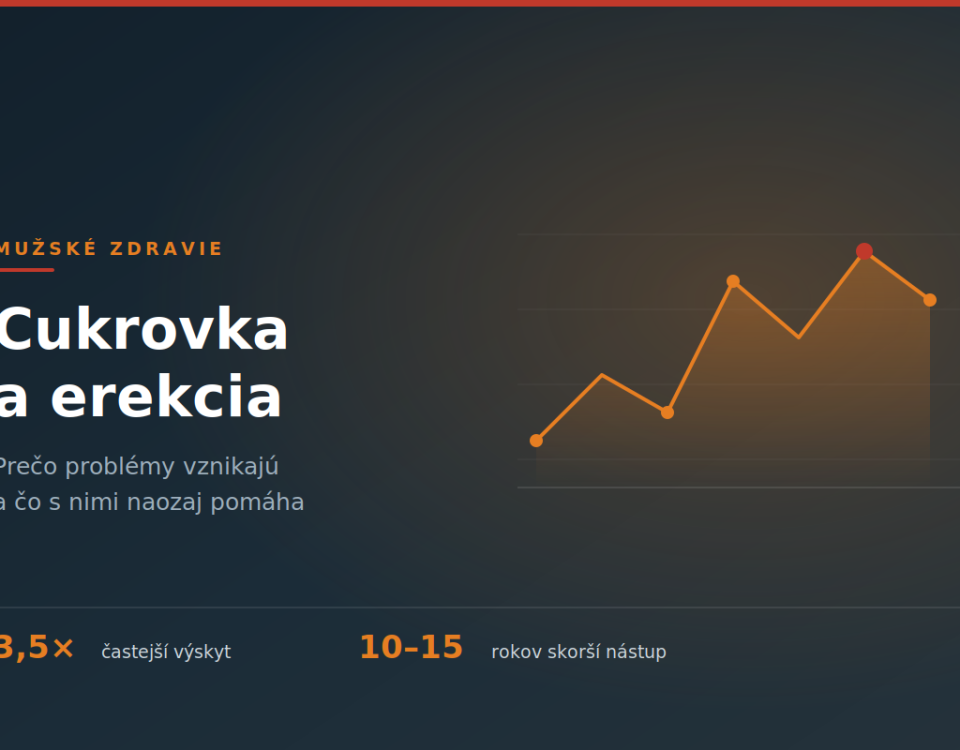 Stúpajúca krivka glykémie znázorňujúca súvislosť medzi cukrovkou a erektilnou dysfunkciou